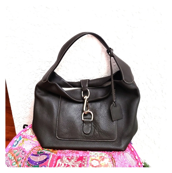Authentic Dooney & Bourke Brown Leather Hobo - Picture 1 of 6
